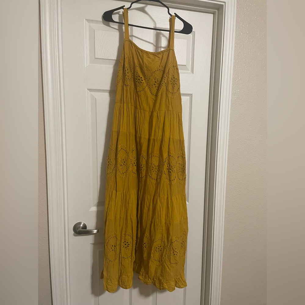 Mustard maxi dress (lined)